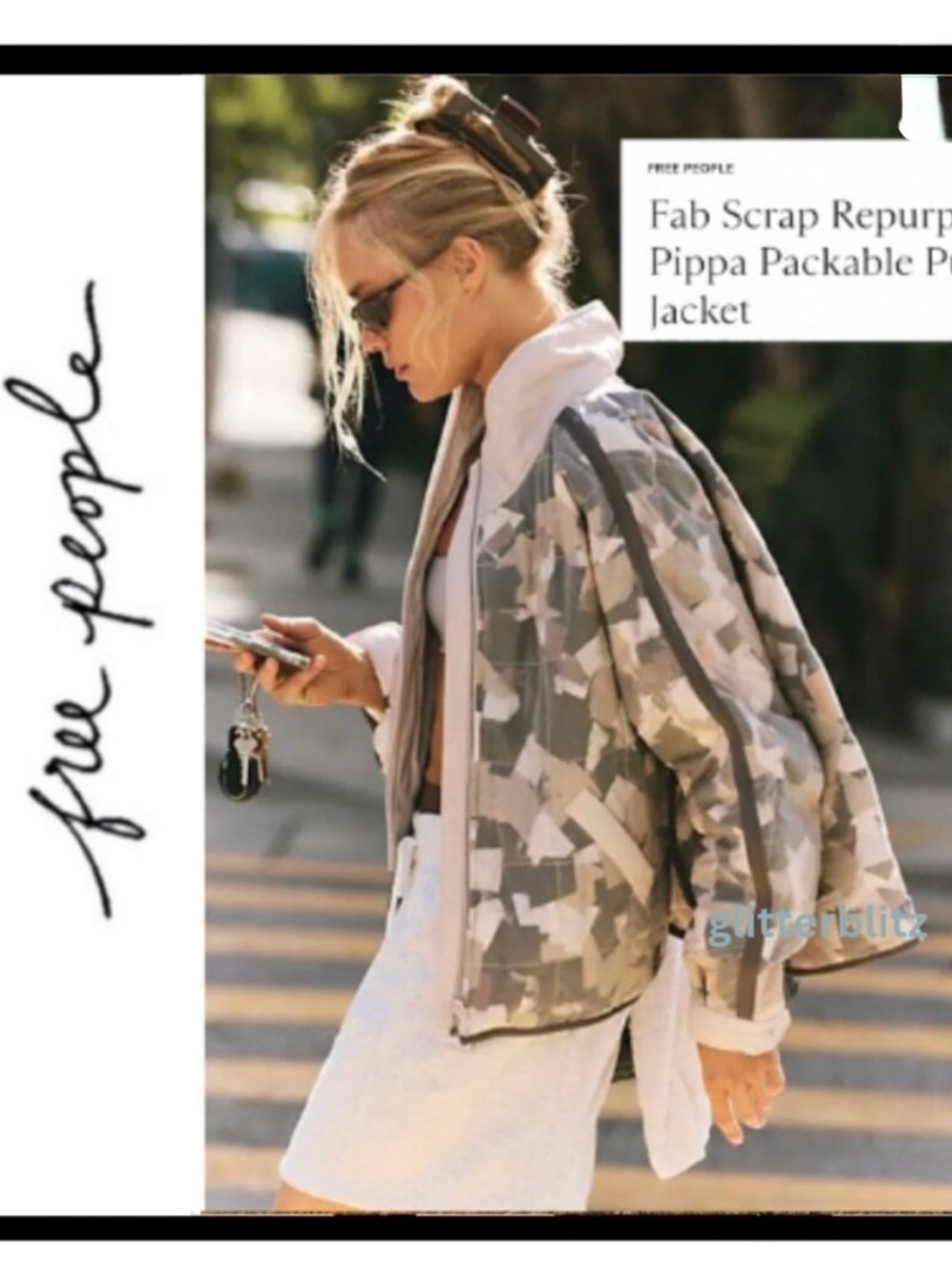 Free People Movement Pippa Packable Puffer Jacket in Tofu Combo